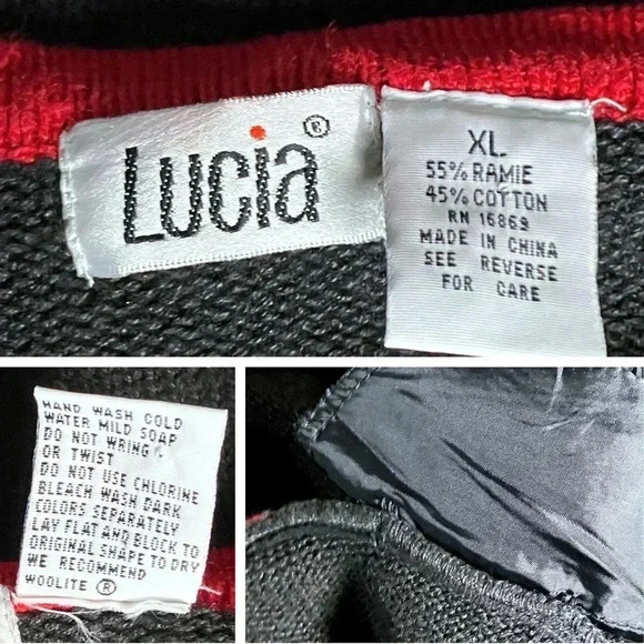 Vintage 90s Snowman Ugly Christmas Sweater Grandmacore Cardigan. L/XL Maximalist - Picture 8 of 8